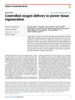 Controlled oxygen delivery to power tissue regeneration
