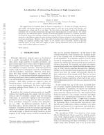 Localization of interacting fermions at high temperature