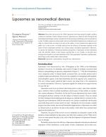 Liposomes as nanomedical devices