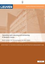 Operating room planning and scheduling: A literature review