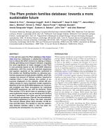 The Pfam protein families database: towards a more sustainable future
