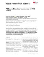PDBsum: Structural summaries of PDB entries
