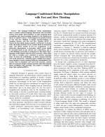 Language-Conditioned Robotic Manipulation with Fast and Slow Thinking