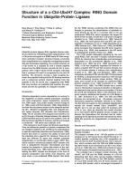 Structure of a c-Cbl–UbcH7 Complex: RING Domain Function in Ubiquitin-Protein Ligases