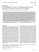 Nanotechnology’s frontier in combating infectious and inflammatory diseases: prevention and treatment