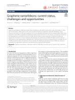 Graphene nanoribbons: current status, challenges and opportunities