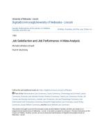 Job Satisfaction and Job Performance: A Meta-Analysis