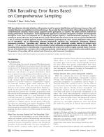 DNA Barcoding: Error Rates Based on Comprehensive Sampling