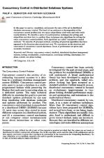 Concurrency Control in Distributed Database Systems