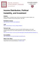 Income Distribution, Political Instability, and Investment