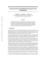 Character-level Convolutional Networks for Text Classification