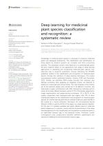 Deep learning for medicinal plant species classification and recognition: a systematic review