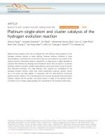 Platinum single-atom and cluster catalysis of the hydrogen evolution reaction
