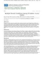 Multiple Chronic Conditions Among US Adults: A 2012 Update