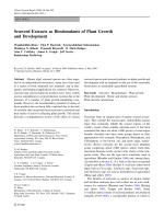 Seaweed Extracts as Biostimulants of Plant Growth and Development