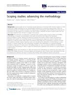 Scoping studies: advancing the methodology
