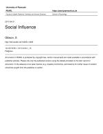 Social Influence