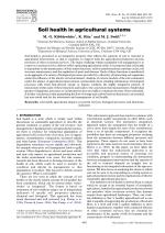 Soil health in agricultural systems