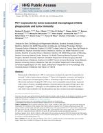 PD-1 expression by tumor-associated macrophages inhibits phagocytosis and tumor immunity