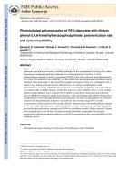 Photoinitiated polymerization of PEG-diacrylate with lithium phenyl-2,4,6-trimethylbenzoylphosphinate: polymerization rate and cytocompatibility