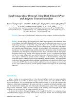 Single Image Haze Removal Using Dark Channel Prior and Adaptive Transmission Rate