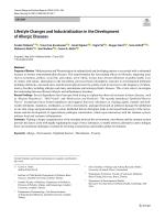 Lifestyle Changes and Industrialization in the Development of Allergic Diseases