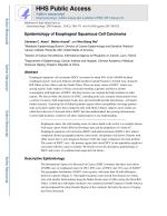 Epidemiology of Esophageal Squamous Cell Carcinoma