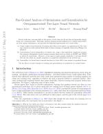 Fine-Grained Analysis of Optimization and Generalization for Overparameterized Two-Layer Neural Networks