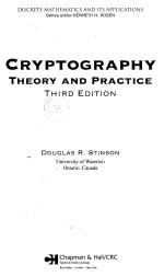 Cryptography Theory and Practice