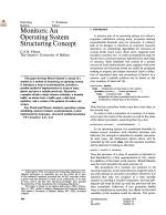 Monitors: An Operating System Structuring Concept
