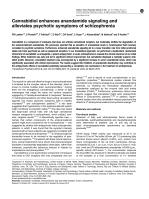 Cannabidiol enhances anandamide signaling and alleviates psychotic symptoms of schizophrenia