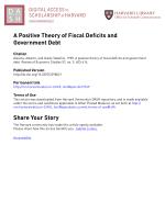 A Positive Theory of Fiscal Deficits and Government Debt