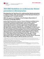 2021 ESC Guidelines on cardiovascular disease prevention in clinical practice
