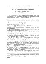 On Uniform Distribution of Sequences