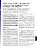 NOTCH1 directly regulates c-MYC and activates a feed-forward-loop transcriptional network promoting leukemic cell growth