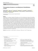 The anaerobic soil volume as a controlling factor of denitrification: a review