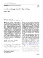 Seven knowledge gaps in modern biogerontology