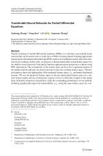 Transferable Neural Networks for Partial Differential Equations