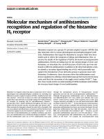 Molecular mechanism of antihistamines recognition and regulation of the histamine H1 receptor