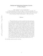 Background Independent Quantum Gravity: A Status Report