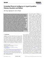 Embedded Physical Intelligence in Liquid Crystalline Polymer Actuators and Robots