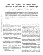 Zero-Shot Learning - A Comprehensive Evaluation of the Good, the Bad and the Ugly