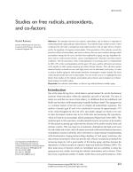 Studies on free radicals, antioxidants, and co-factors