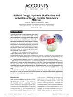 Rational Design, Synthesis, Purification, and Activation of Metal–Organic Framework Materials