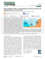 Photo-oxidation of Micro- and Nanoplastics: Physical, Chemical, and Biological Effects in Environments