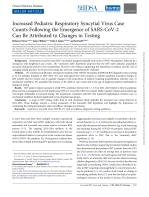 Increased Pediatric Respiratory Syncytial Virus Case Counts Following the Emergence of SARS-CoV-2 Can Be Attributed to Changes in Testing