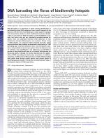 DNA barcoding the floras of biodiversity hotspots