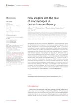 New insights into the role of macrophages in cancer immunotherapy