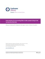Interventions for preventing falls in older people living in the community (Review)