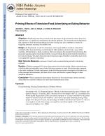 Priming Effects of Television Food Advertising on Eating Behavior